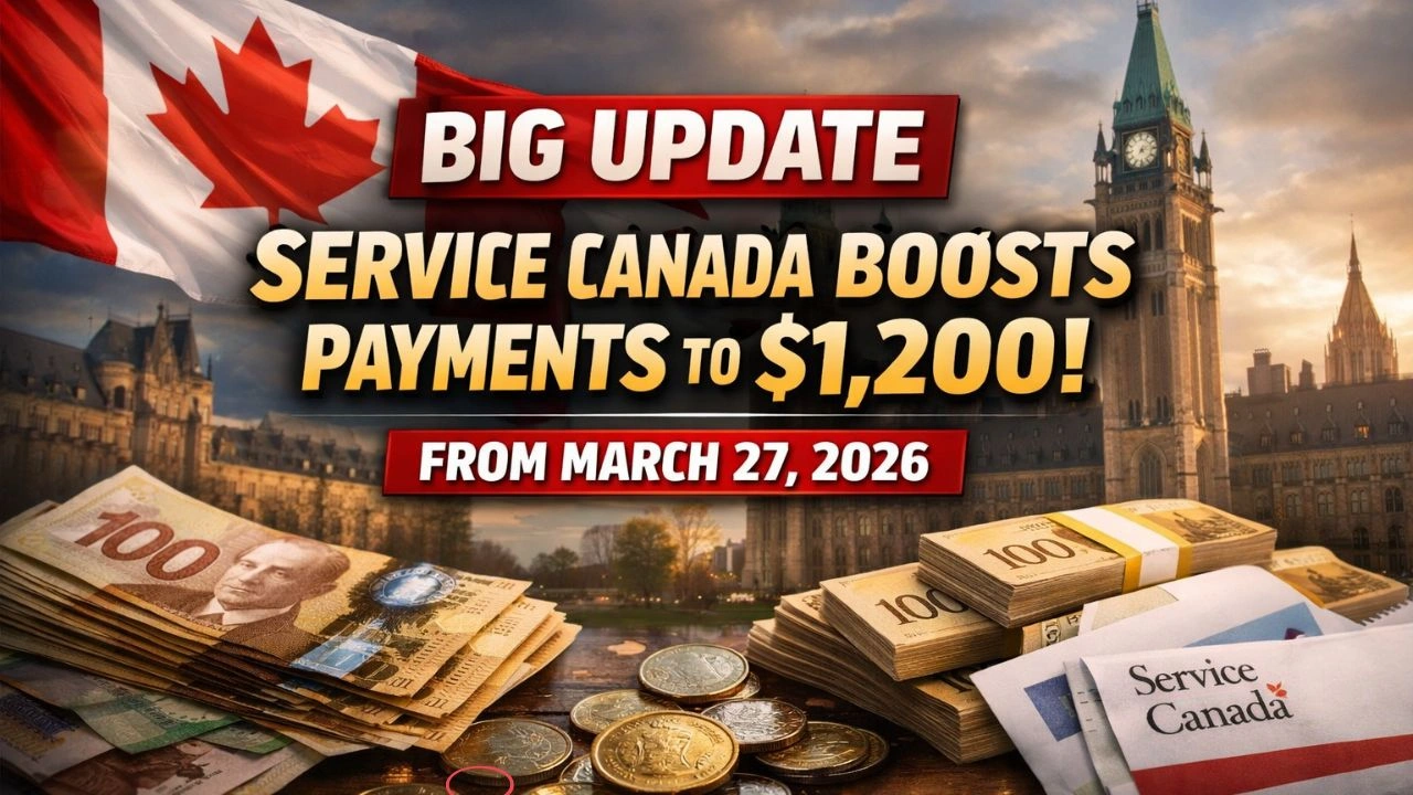 Big update Service Canada boosts payments to $1,200 from March 27, 2026